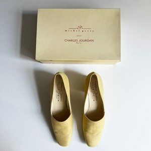 Charles Jourdan - Paris vintage linen shoes by Michel Perry.  Size 9M